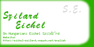 szilard eichel business card